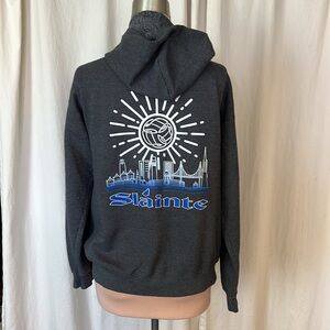 Slainte  Oakland Irish Bar/ Pub Hoodie Unisex Zipper Broken